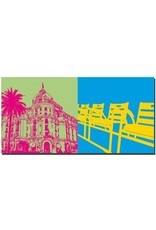 ART-DOMINO® BY SABINE WELZ Nice - Negresco + Chaises sur la Promenade des Anglais