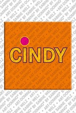 ART-DOMINO® BY SABINE WELZ Cindy – Magnet with the name Cindy