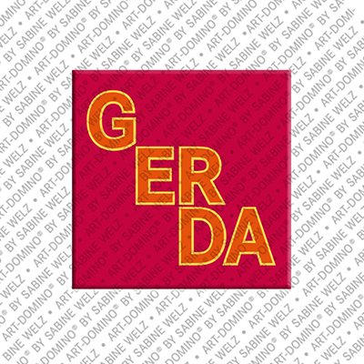 ART-DOMINO® BY SABINE WELZ Gerda – Magnet with the name Gerda