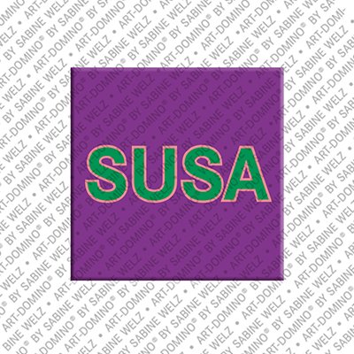 ART-DOMINO® BY SABINE WELZ Susa – Magnet with the name Susa