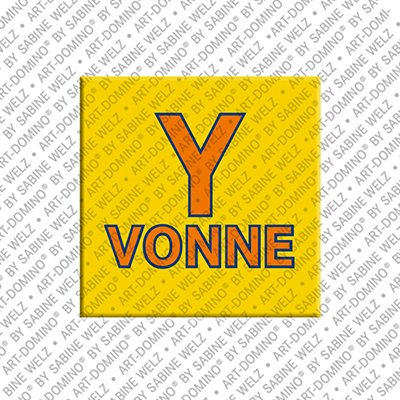 ART-DOMINO® BY SABINE WELZ Yvonne – Aimant avec le nom Yvonne