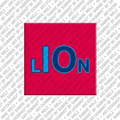 ART-DOMINO® BY SABINE WELZ Lion – Magnet mit dem Vornamen Lion