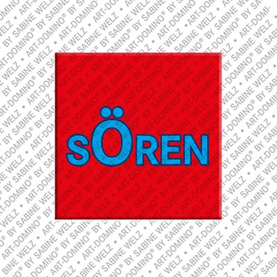 ART-DOMINO® BY SABINE WELZ Sören – Aimant avec le nom Sören