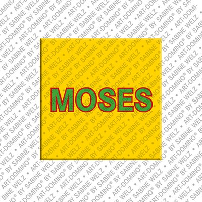 ART-DOMINO® BY SABINE WELZ Moses – Magnet with the name Moses
