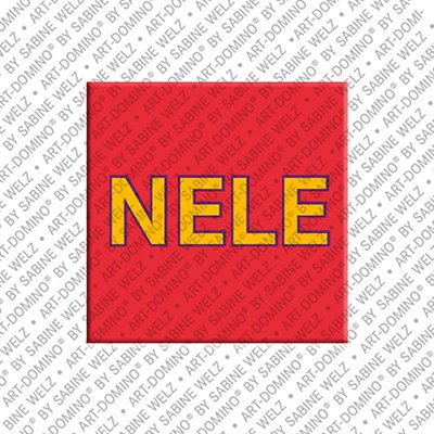 ART-DOMINO® BY SABINE WELZ Nele – Magnet with the name Nele