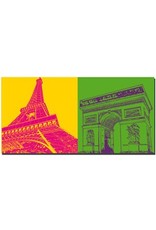 ART-DOMINO® BY SABINE WELZ Paris - Eiffel Tower + L'arc de triomphe