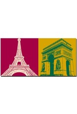 ART-DOMINO® BY SABINE WELZ Paris - Eiffel Tower + L'arc de triomphe