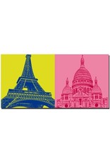 ART-DOMINO® BY SABINE WELZ Paris - Eiffel Tower + Sacré-Coeur