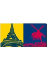 ART-DOMINO® BY SABINE WELZ Paris - Eiffel Tower + Moulin Rouge