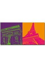 ART-DOMINO® BY SABINE WELZ Paris - L'arc de triomphe + Tour Eiffel