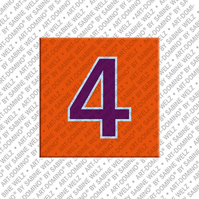 MAGNET-STORIES Number 4 - magnet with the number 4