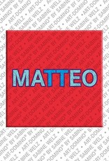 ART-DOMINO® BY SABINE WELZ Matteo – Magnet with the name Matteo