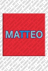 ART-DOMINO® BY SABINE WELZ Matteo – Magnet with the name Matteo