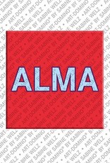 ART-DOMINO® BY SABINE WELZ Alma – Magnet with the name Alma