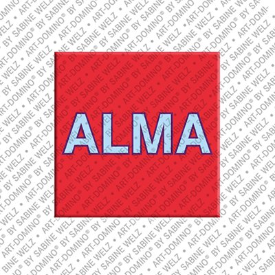 ART-DOMINO® BY SABINE WELZ Alma – Magnet with the name Alma