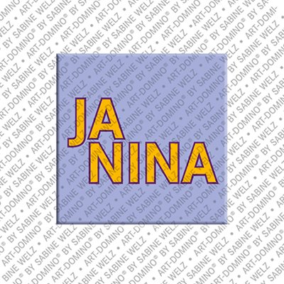 ART-DOMINO® BY SABINE WELZ Janina – Magnet with the name Janina