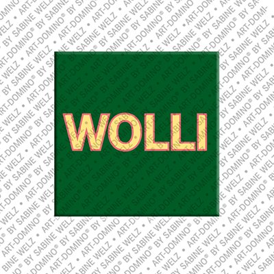 ART-DOMINO® BY SABINE WELZ Wolli – Aimant avec le nom Wolli