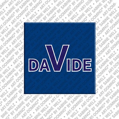 ART-DOMINO® BY SABINE WELZ Davide – Magnet with the name Davide