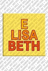 ART-DOMINO® BY SABINE WELZ Elisabeth – Magnet with the name Elisabeth