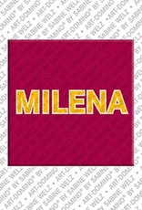 MAGNET-STORIES Milena – Magnet mit dem Vornamen Milena