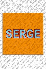 ART-DOMINO® BY SABINE WELZ Serge – Magnet with the name Serge