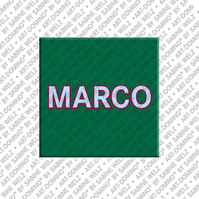 ART-DOMINO® BY SABINE WELZ Marco – Magnet with the name Marco