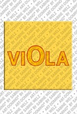ART-DOMINO® BY SABINE WELZ Viola – Magnet with the name Viola
