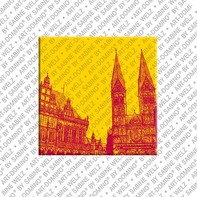 ART-DOMINO® BY SABINE WELZ Bremen – Town Hall + S. Petri Cathedral