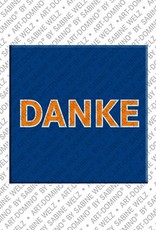 ART-DOMINO® BY SABINE WELZ Danke – Magnet with Danke