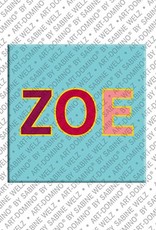 ART-DOMINO® BY SABINE WELZ Zoe - Magnet with the name Zoe