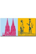 ART-DOMINO® BY SABINE WELZ Köln - Kölner Dom + Tünnes und Schäl