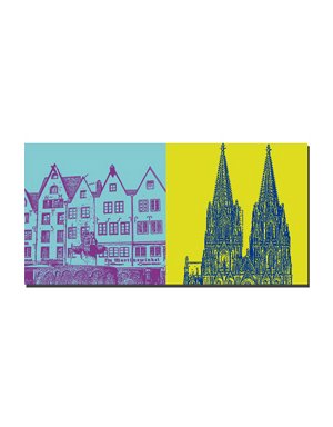 ART-DOMINO® BY SABINE WELZ Cologne - Martinswinkel + Cologne cathedral