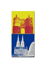 ART-DOMINO® BY SABINE WELZ Cologne - Hahnentor + Cathédrale de Cologne