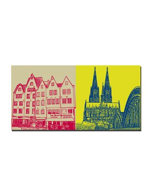 ART-DOMINO® BY SABINE WELZ Cologne - Martinswinkel + Cologne cathedral