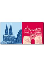 ART-DOMINO® BY SABINE WELZ Cologne - Cathédrale de Cologne + Hahnentor