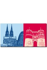 ART-DOMINO® BY SABINE WELZ Cologne - Cologne Cathedral + Hahnentor