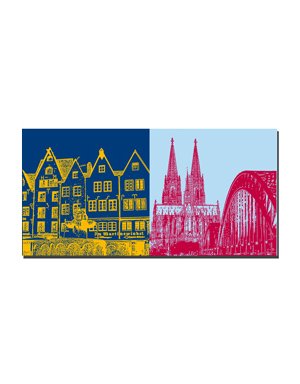 ART-DOMINO® BY SABINE WELZ Cologne - Martinswinkel + Cologne cathedral