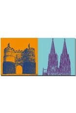 ART-DOMINO® BY SABINE WELZ Cologne - Hahnentor + Cologne Cathedral