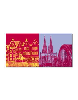 ART-DOMINO® BY SABINE WELZ Cologne - Martinswinkel + Cologne cathedral