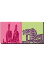 ART-DOMINO® BY SABINE WELZ Cologne - Cathédrale de cologne + Kranbauten