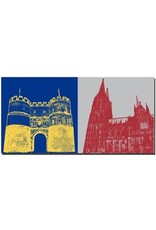 ART-DOMINO® BY SABINE WELZ Cologne - Hahnentor + Cologne Cathedral