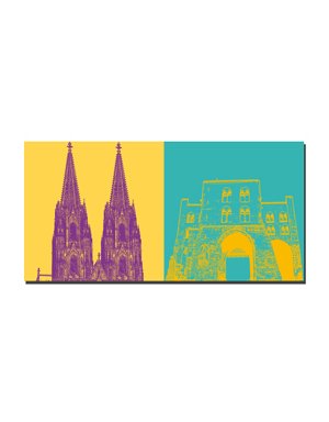 ART-DOMINO® BY SABINE WELZ Cologne - Eigelsteintor + Cathédrale de Cologne