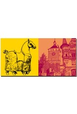 ART-DOMINO® BY SABINE WELZ Konstanz - Kaiserbrunnen-Pferd + Schnetztor