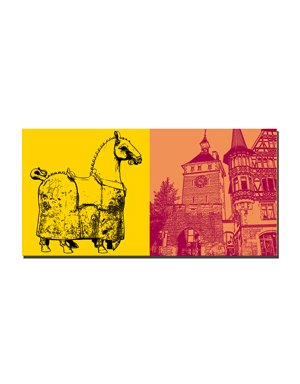 MAGNET-STORIES Konstanz - Kaiserbrunnen-Pferd + Schnetztor