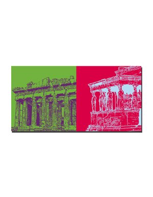 ART-DOMINO® BY SABINE WELZ Athènes - Acropole + Temple Nike
