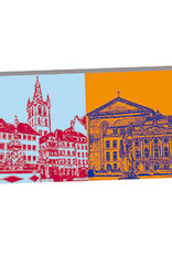 ART-DOMINO® BY SABINE WELZ Trier - St. Gangolf Main Market Square and Basilica + Electoral Palace