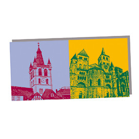 ART-DOMINO® BY SABINE WELZ Trier - St. Gangolf Turm und Dom St. Petrus