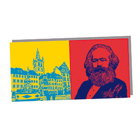 ART-DOMINO® BY SABINE WELZ Trier - St. Gangolf Main Market and Karl Marx