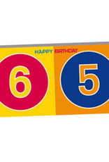 ART-DOMINO® BY SABINE WELZ HAPPY BIRTHDAY - Carte d'anniversaire pour le 65ème anniversaire