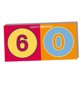 MAGNET-STORIES CARTE DE VOEUX JOYEUX ANNIVERSAIRE - 60 ANS